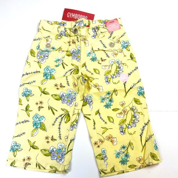 NWT Gymboree Girl Floral Print Capri Pant & Smocked Eyelet Trim Top Size 6 - Picture 2 of 8